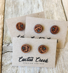 Millie Leather Stud Earrings