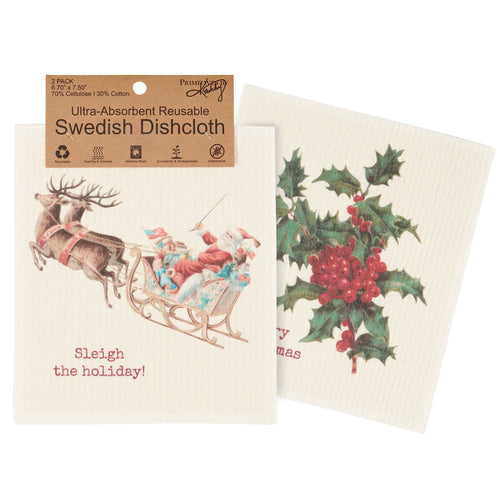 Primitives by Kathy - Christmas Swedish Dishcloth Set