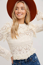 Load image into Gallery viewer, Rosalind Ruffle Lace Knit Top