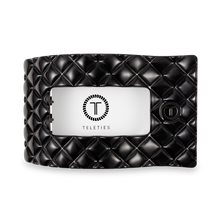 Load image into Gallery viewer, TELETIES - Flat Rectangle Hair Clip | Large | Jet Black Quilted
