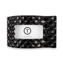 Load image into Gallery viewer, TELETIES - Flat Rectangle Hair Clip | Large | Jet Black Quilted
