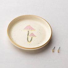 Load image into Gallery viewer, Ceramic dish with mushroom design on a light gray background