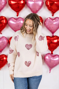 Michelle Mae Sparkle Hearts Sweater