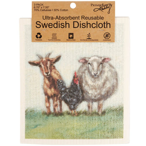 Primitives by Kathy - Farm Family Swedish Dishdloth Set