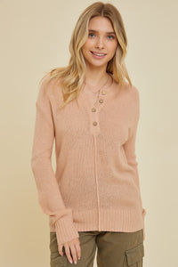 Henley Knit Sweater