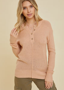 Henley Knit Sweater