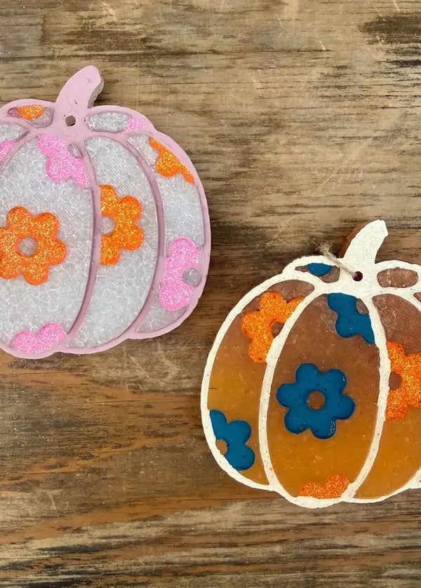 Fall Flower Pumpkin Car Freshie