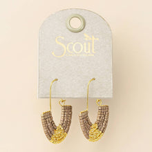 Load image into Gallery viewer, Pair of earrings on a Scout branded card against a beige background