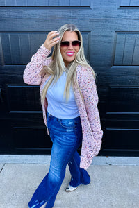 PRE-ORDER BLAKELEY Miley Dot Cardigan Peach