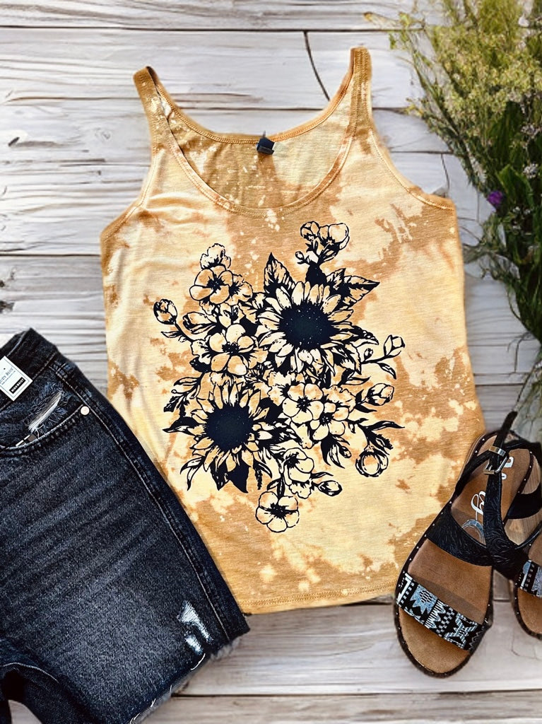 Antique Sunflowers Tank