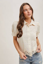 Load image into Gallery viewer, Eloise Eyelet Lace Bubble Sleeve Blouse