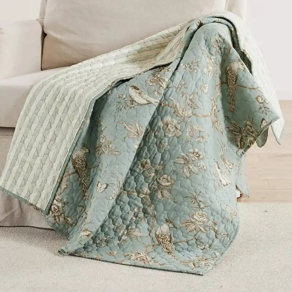 Lyon Teal Birds + Butterflies Throw