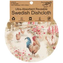Load image into Gallery viewer, Primitives by Kathy - Roosters Swedish Dishcloth Set