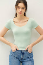 Load image into Gallery viewer, Be Cool - ULTRA SOFT DOUBLE LINED SCOOP NECK KNIT TEE: Mint
