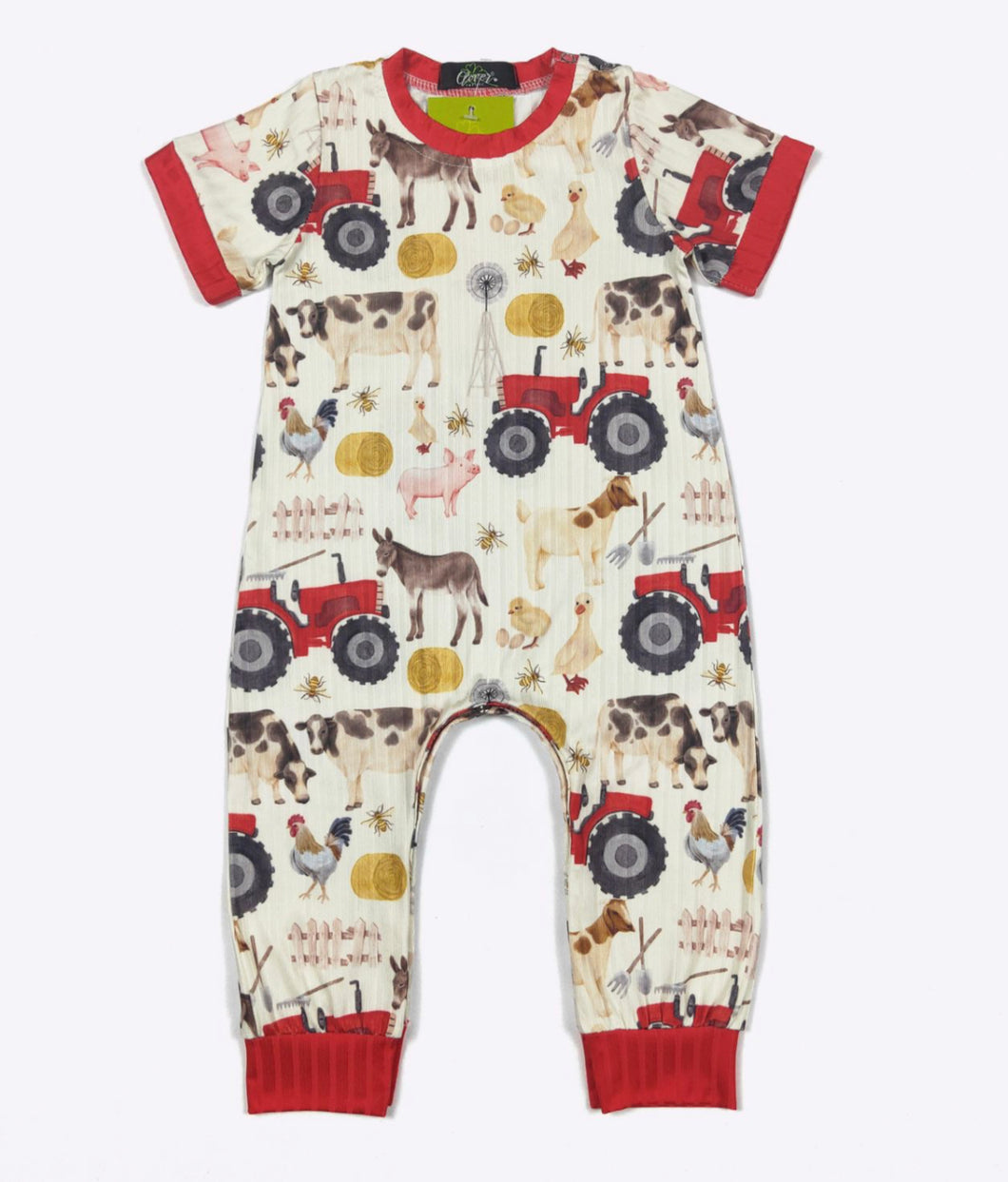 Farm Red Tractor Romper