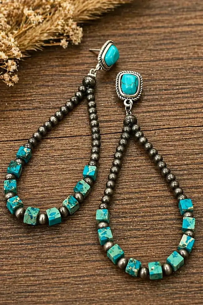 Canyon Drift Turquoise Drop Earrings