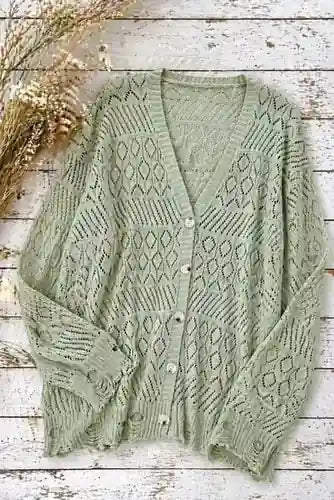 Heirloom Knit Cardigan - Sage