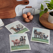 Load image into Gallery viewer, Primitives by Kathy - Farm Family Swedish Dishdloth Set