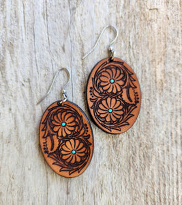 Laura Handmade Leather Earrings