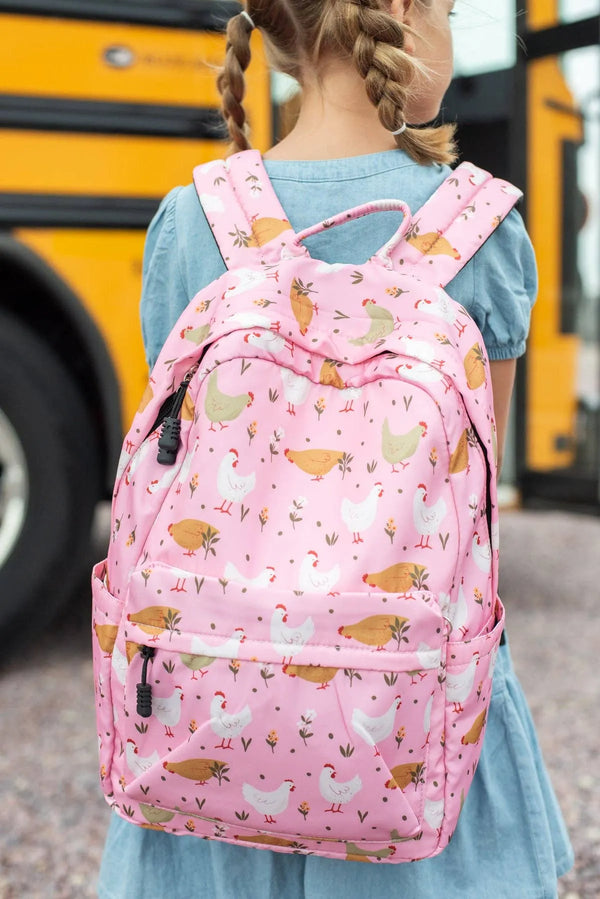 American Farm Company - Pink Cottage Chicken Backpack: 13" Kids