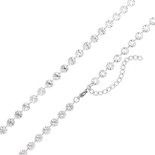 Load image into Gallery viewer, Silver chain necklace on a white background