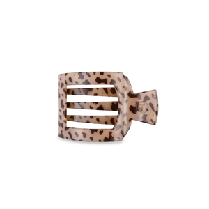 TELETIES - Square Flat Hair Clip | Small | Blonde Tortoise