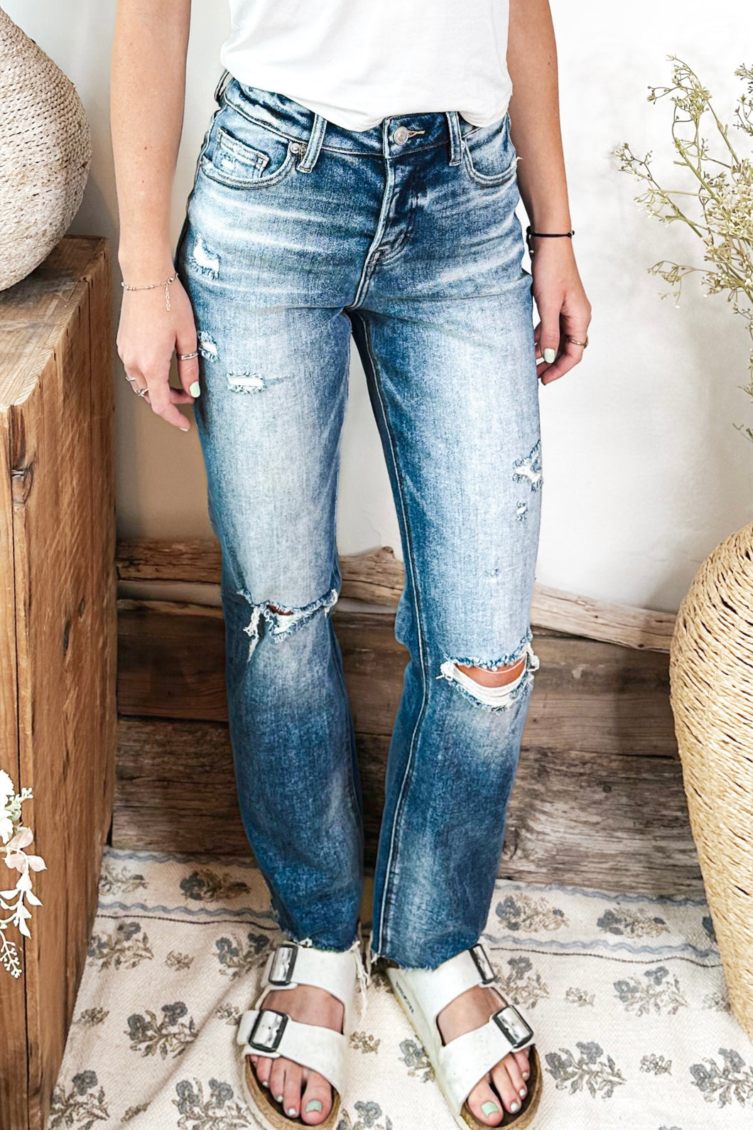 Mica High Rise Straight Leg Jeans