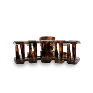TELETIES - Classic Hair Clip | Medium | Tortoise