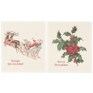 Primitives by Kathy - Christmas Swedish Dishcloth Set