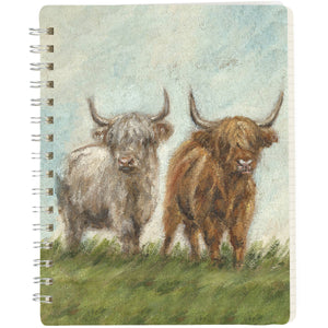 Primitives by Kathy - Highland Cows Spiral Notebook