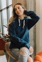 Load image into Gallery viewer, Ampersand Avenue - University Hoodie - Love Story Midnight Blue