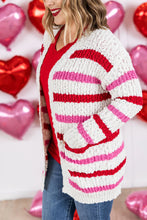 Load image into Gallery viewer, Michelle Mae Valentine&#39;s Stripe Cardigan