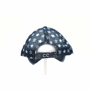 Distressed American Flag Star Ball Cap