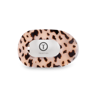 TELETIES - Round Flat Hair Clip | Medium | Blonde Tortoise