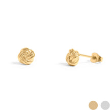 Load image into Gallery viewer, 18K Gold PVD Stainless Steel Knot Stud Earrings: Stainless