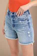 Load image into Gallery viewer, JUDY BLUE Frayed Hem Distressed Shorts