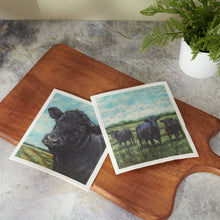 Load image into Gallery viewer, Primitives by Kathy - Angus Cows Swedish Dishcloth Set