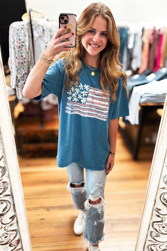 Floral Flag Tee