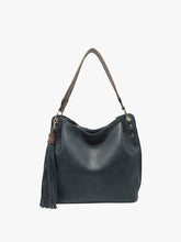 Load image into Gallery viewer, Jen &amp; Co. - Amber Tassel Hobo Bag: Brown