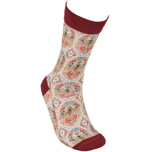 Load image into Gallery viewer, Primitives by Kathy - Farmhouse Floral Socks