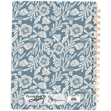 Load image into Gallery viewer, Primitives by Kathy - Blue Folk Florals Spiral Notebook