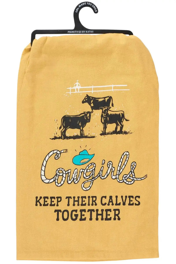 Primitives by Kathy - Cowgirls Keep Together Kitchen Towel