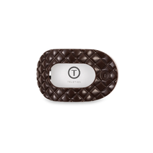 Load image into Gallery viewer, TELETIES - Flat Round Hair Clip | Small | Truly Taupe Quilted