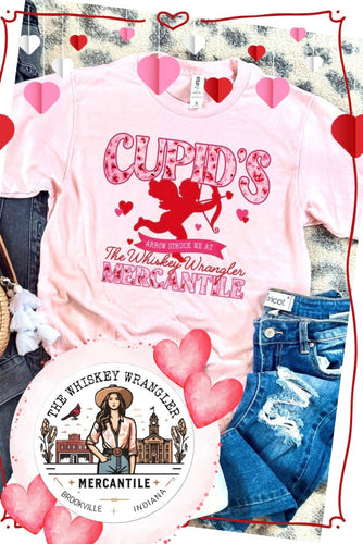 Cupid's Arrow Shot Me at THE WHISKEY WRANGLER Tee