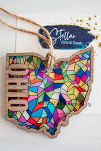 Load image into Gallery viewer, Stained Glass State Holiday Ornaments - Ohio