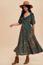 Load image into Gallery viewer, Emerald Burnout Maxi Dress