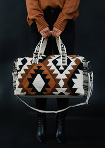 Aztec Textured Weekender Bag