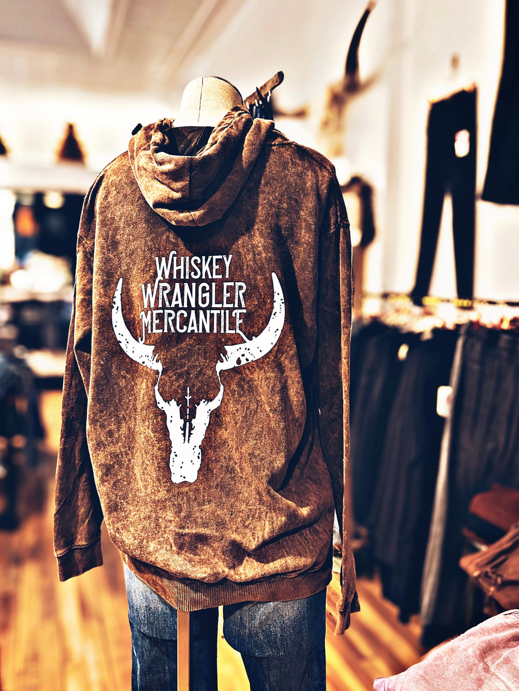 Whiskey Wrangler Logo Hoodie