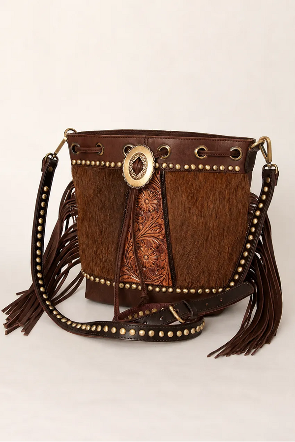 American Darling Bucket Genuine Western Leather Bag