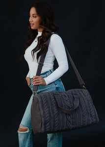 Cable Knit Weekender Bag